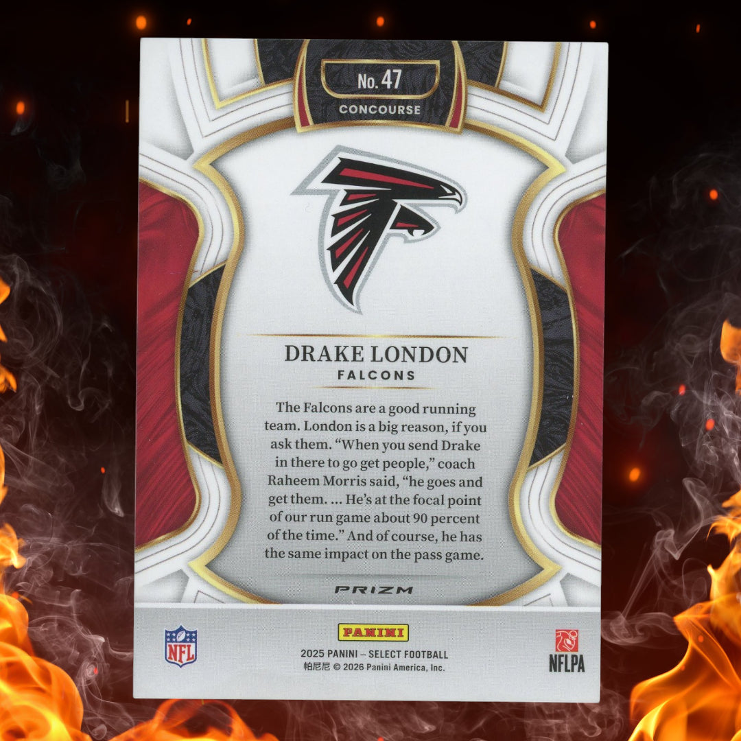 2025 Panini Select Drake London Zebra Concourse #47