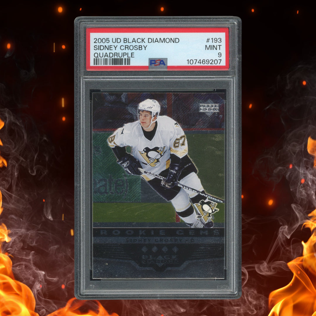 2005-06 UD Black Diamond Sidney Crosby Rookie Rookie Gems Quadruple #193 PSA 9