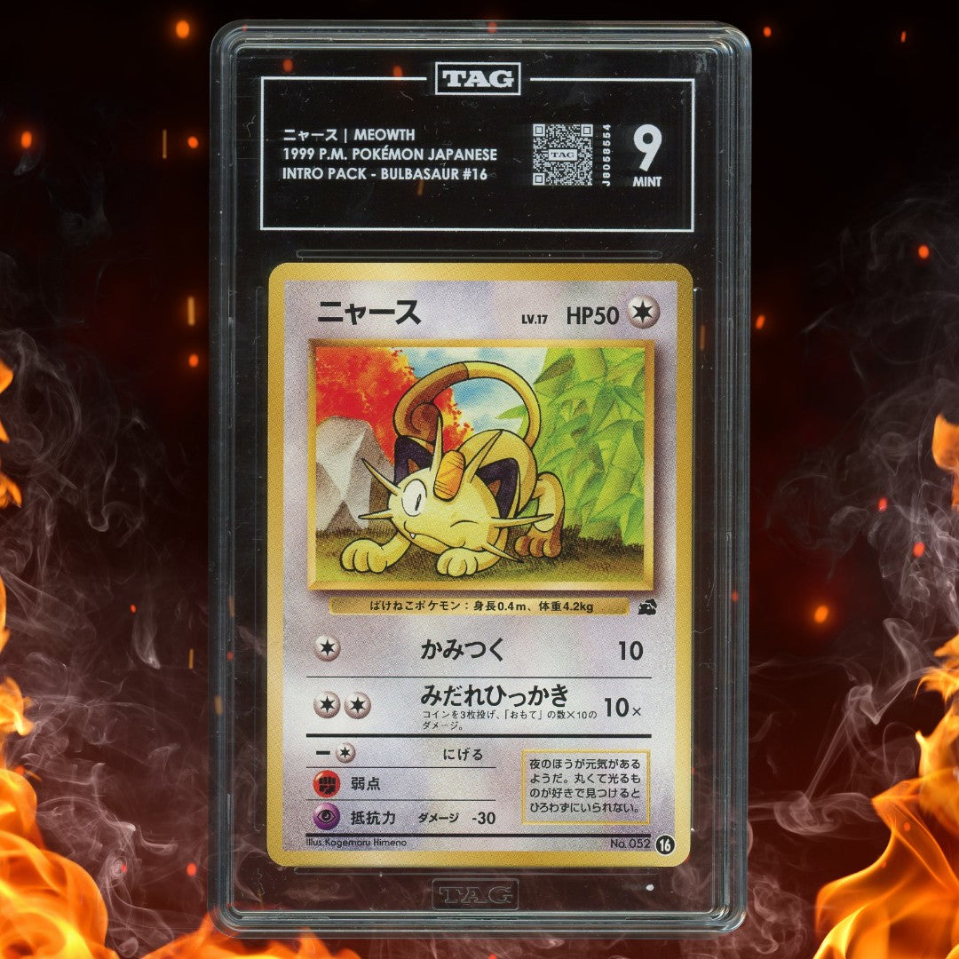 1999 Pokemon Intro Pack Bulbasaur Meowth #16 TAG 9