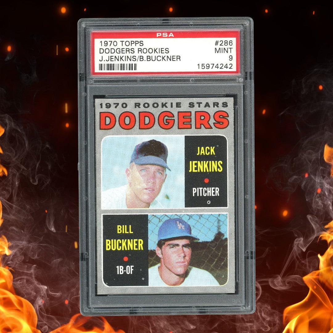 1970 Topps Jack Jenkins Bill Buckner Dodgers Rookie #286 PSA 9