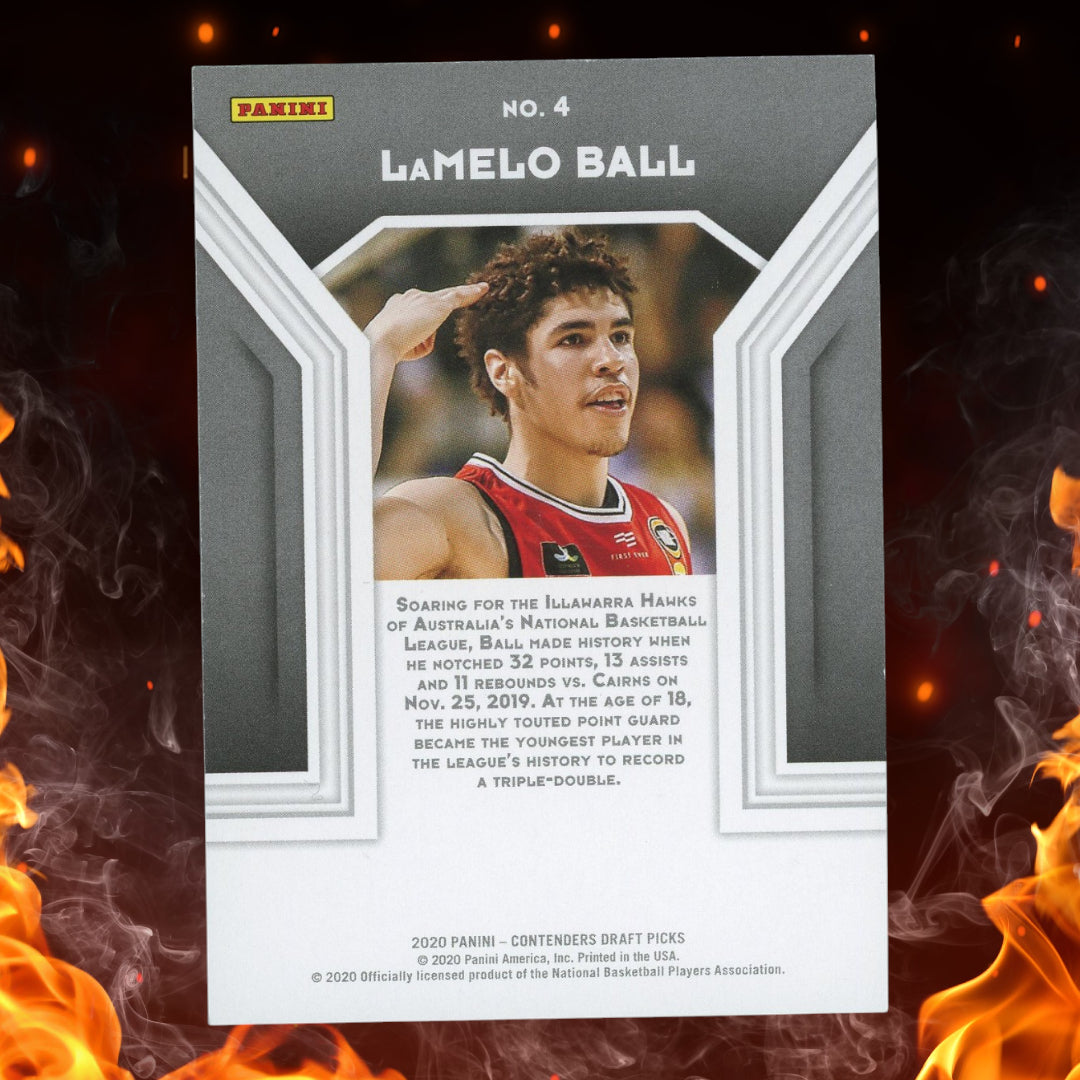 2020-21 Panini Contenders DP LaMelo Ball Playing the Numbers Game Rookie #4