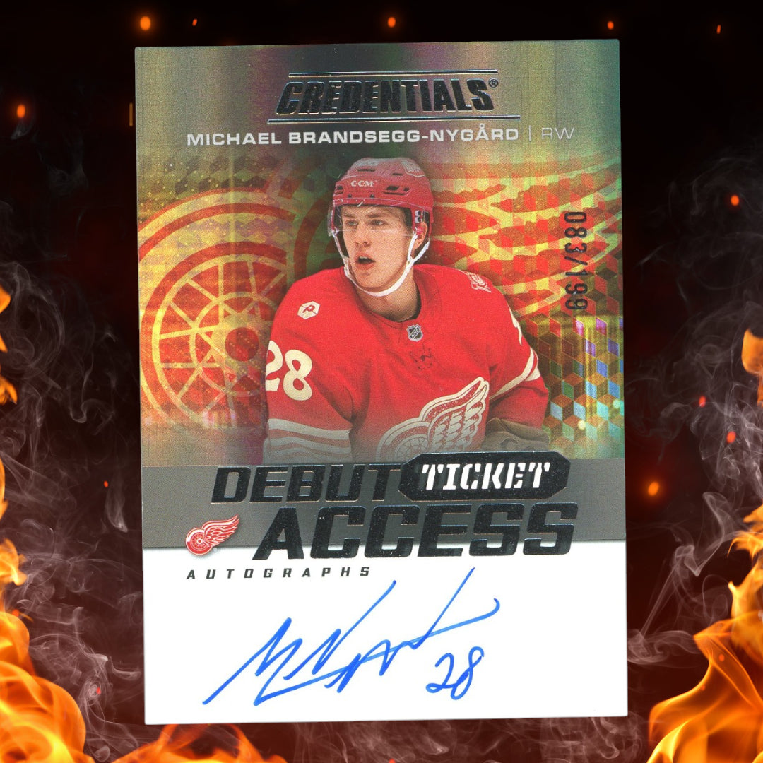 2025-26 UD Credentials Michael Brandsegg-Nygard Debut Ticket Auto /199 #DTA-MN