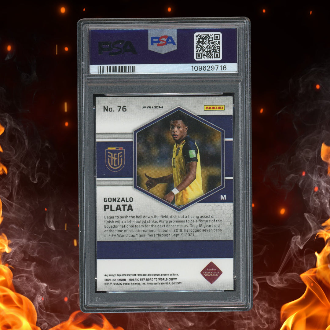 2022 Panini Mosaic FIFA Gonzalo Plata Peacock Choice #76 PSA 9