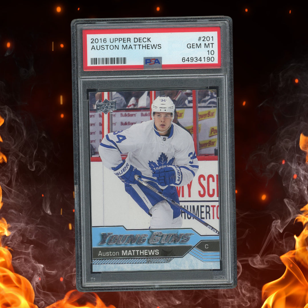 2016-17 Upper Deck Auston Matthews Young Guns Rookie #201 PSA 10