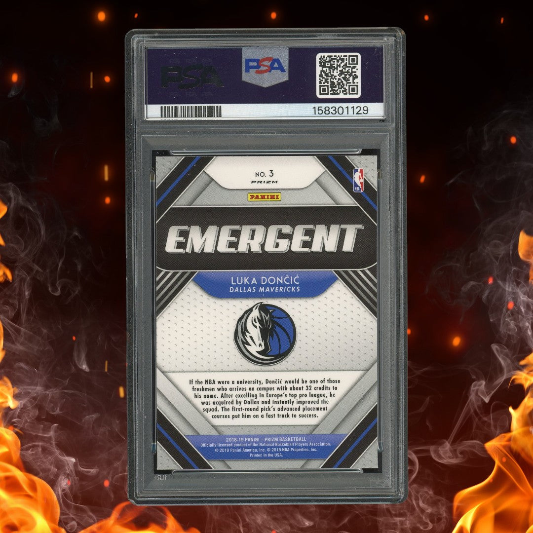 2018-19 Panini Prizm Luka Doncic Emergent Silver Prizm #3 PSA 10