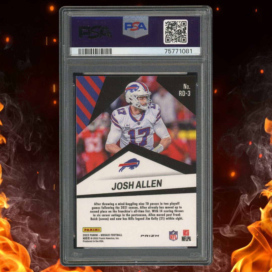 2022 Panini Mosaic Josh Allen Razzle Dazzle #RD-3 PSA 10