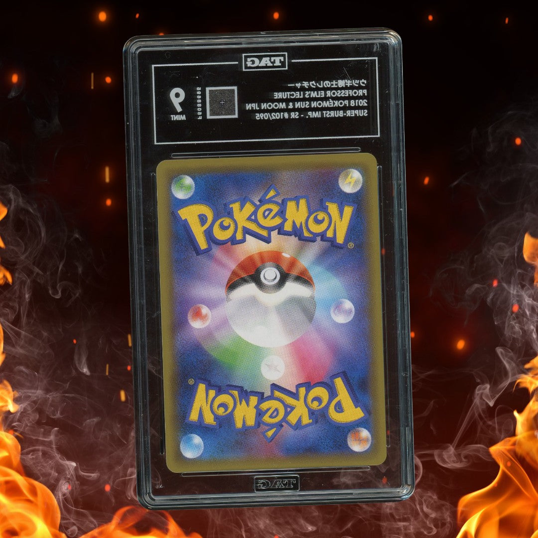 Pokemon Super Burst Impact Professor Elm's Lecture Full Art TAG 9 102/095