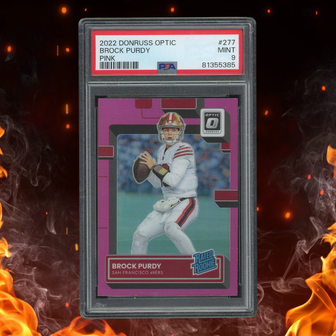 2022 Panini Donruss Optic Brock Purdy Rated Rookie Pink Rookie PSA 9 #277