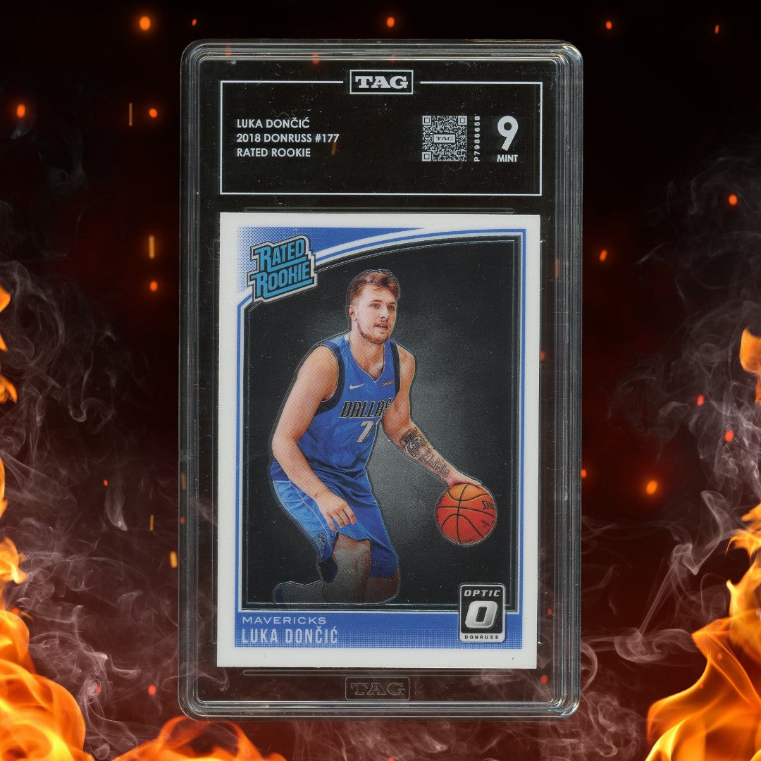 2018-19 Panini Donruss Optic Luka Doncic Rated Rookie Rookie #177 TAG 9