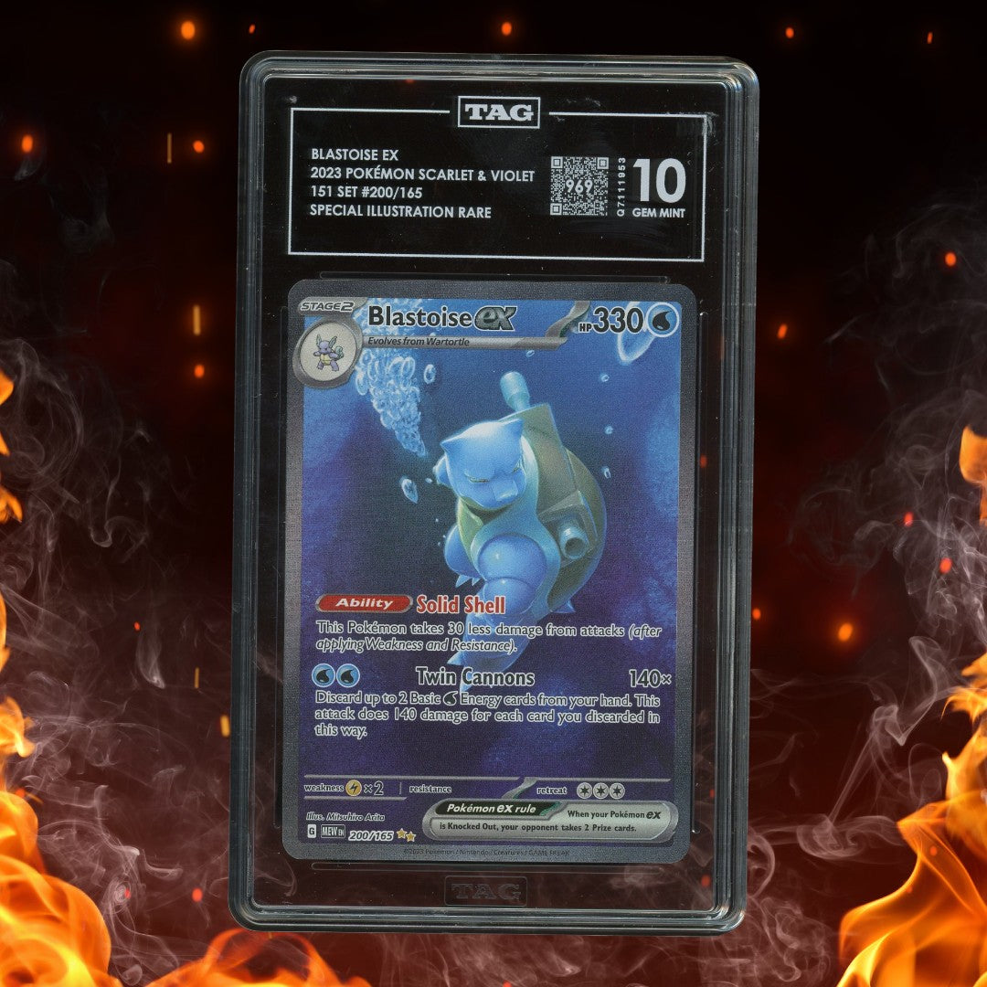 Pokemon Scarlet & Violet 151 Blastoise ex 200/165 SIR TAG 10