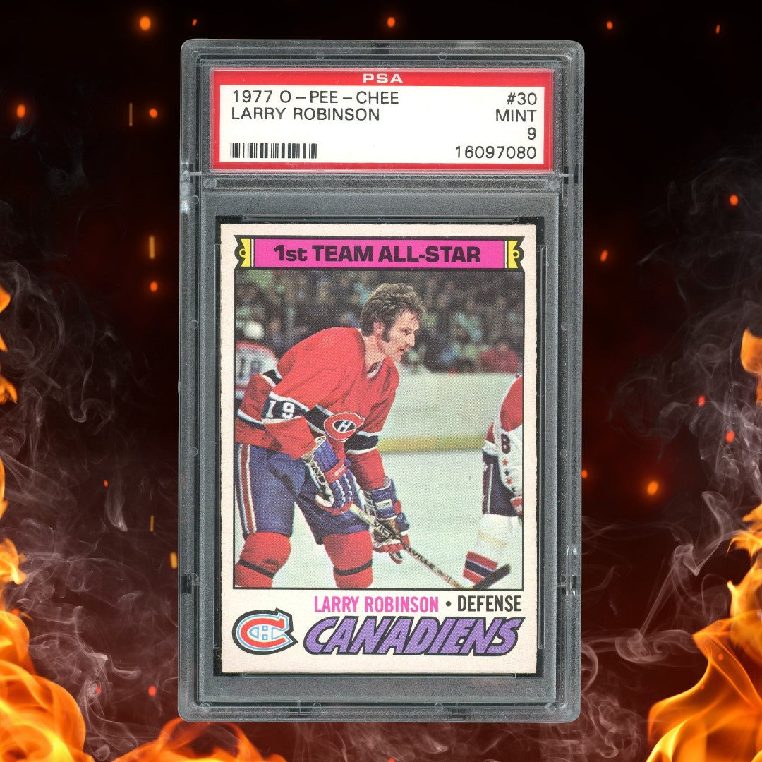 1977-78 O-Pee-Chee Larry Robinson 1st Team All-Star #30 PSA 9