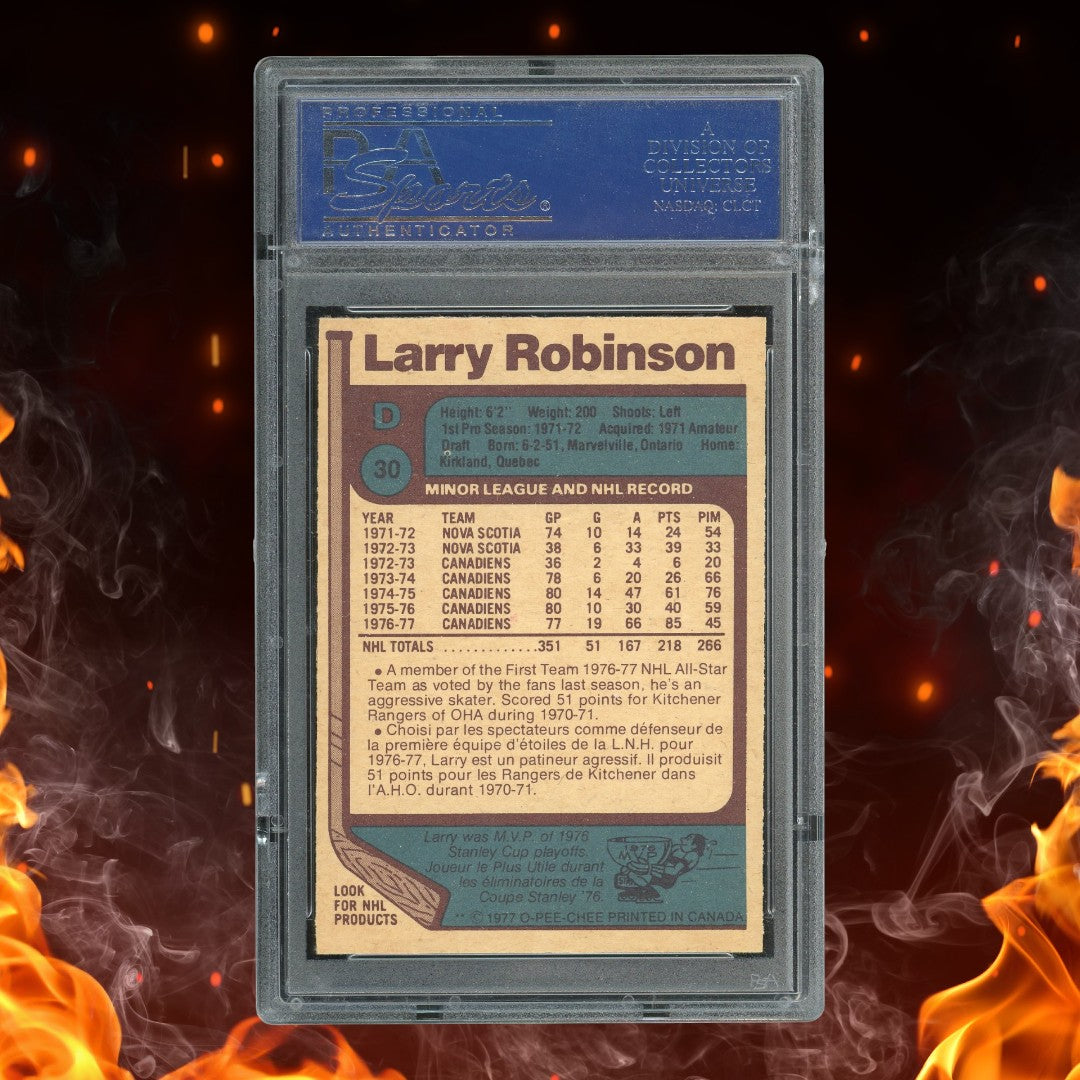 1977-78 O-Pee-Chee Larry Robinson 1st Team All-Star #30 PSA 9