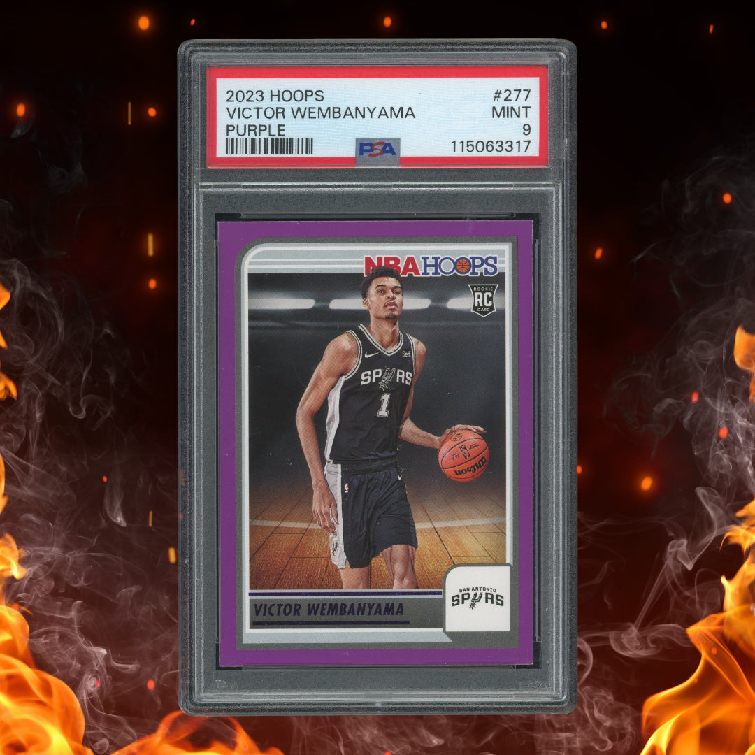 2023-24 Panini Hoops Victor Wembanyama Purple Rookie #277 PSA 9