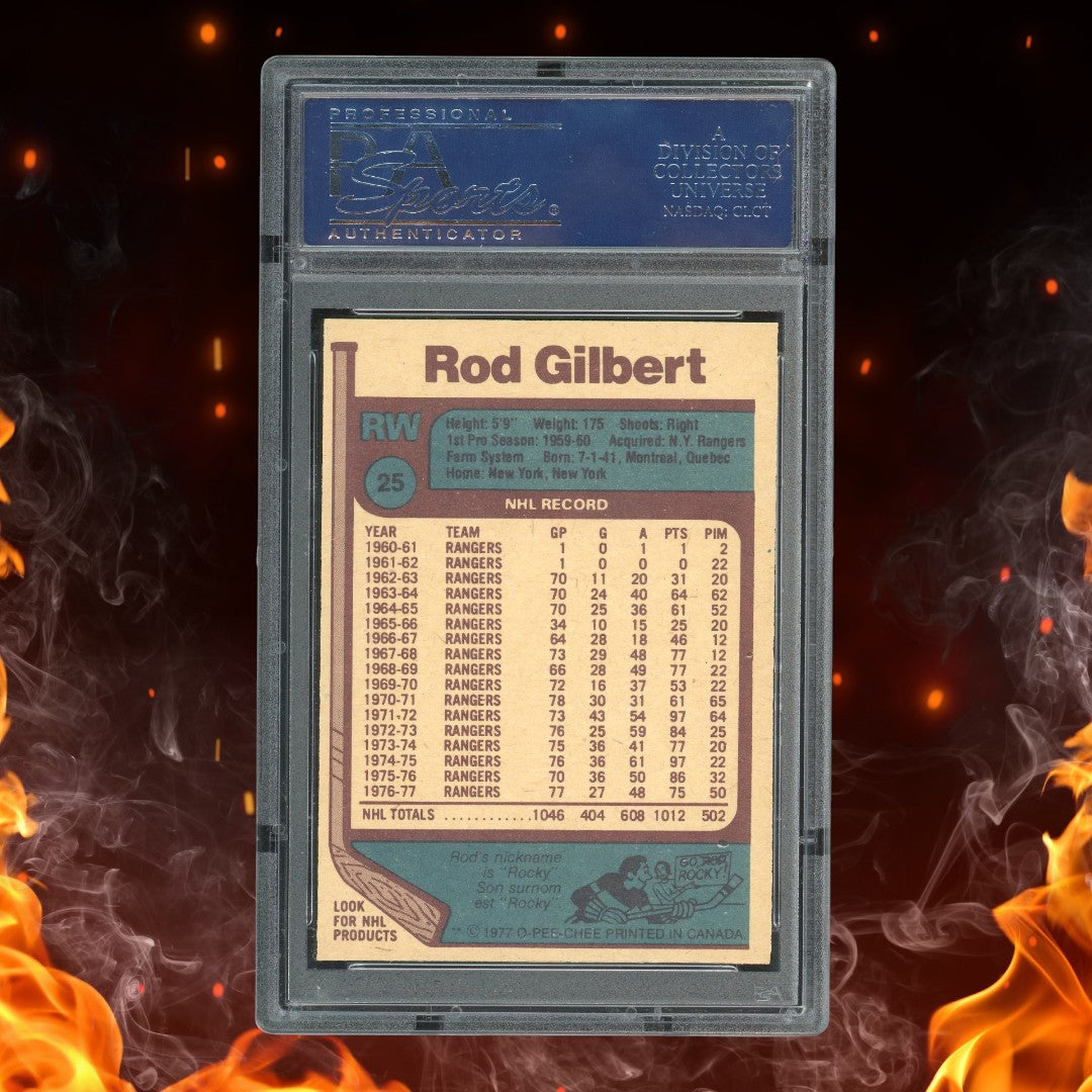 1977-78 O-Pee-Chee Rod Gilbert #25 PSA 9