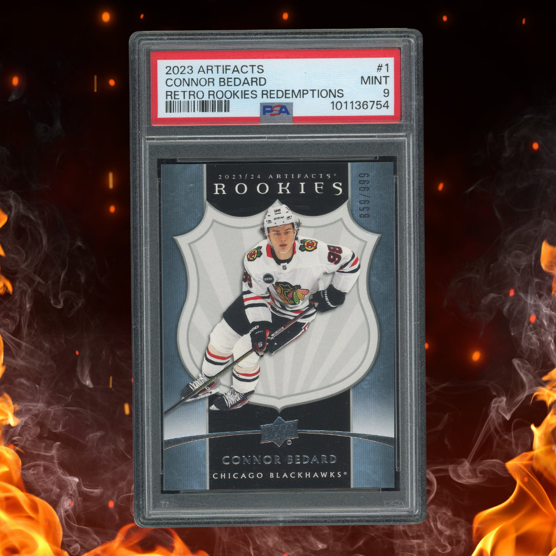 2023-24 Upper Deck Artifacts Connor Bedard Rookies Rookie /999 #1 PSA 9