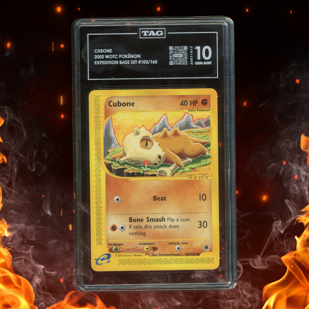 2002 WOTC Expedition Base Set Cubone #103/165 TAG 10