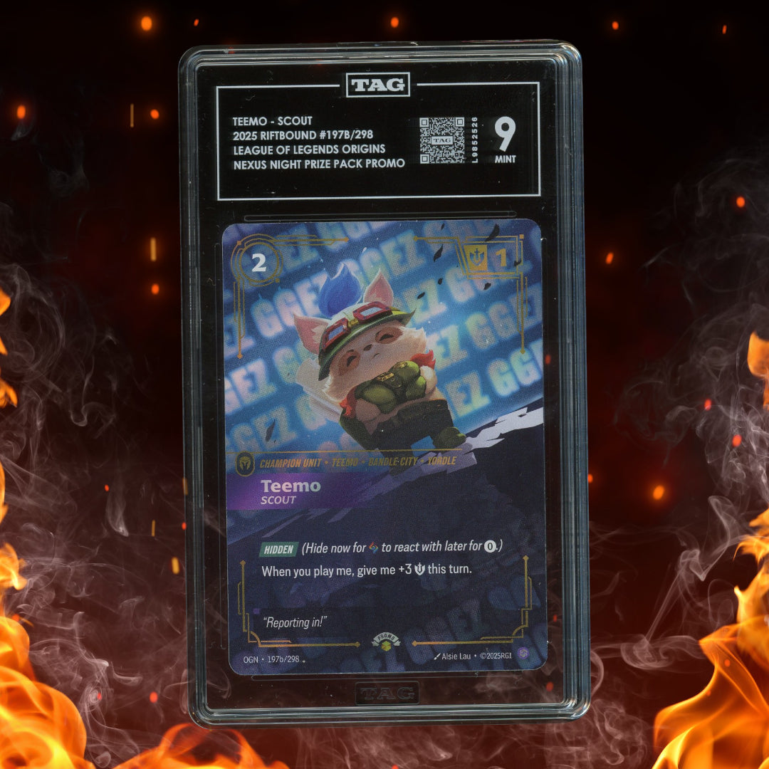 2025 Riftbound League of Legends Origins Teemo Promo 197b/298 TAG 9