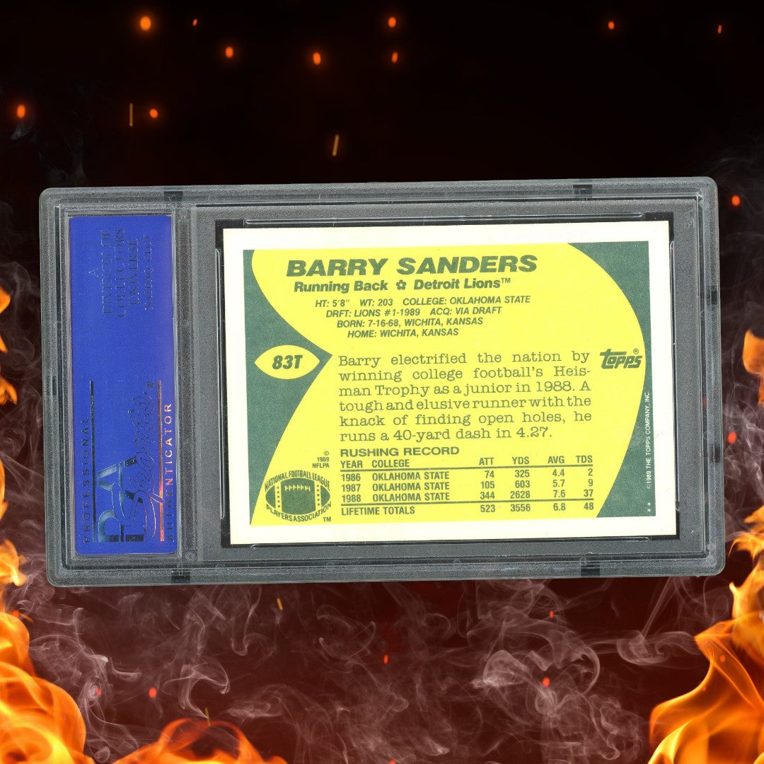 1989 Topps Traded Barry Sanders Rookie #83T PSA 10