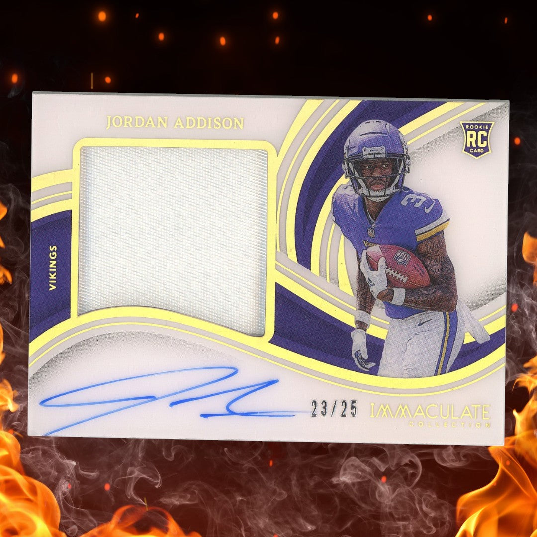 2023 Panini Immaculate Collection Jordan Addison Premium Patch Auto Rookie /25 #
