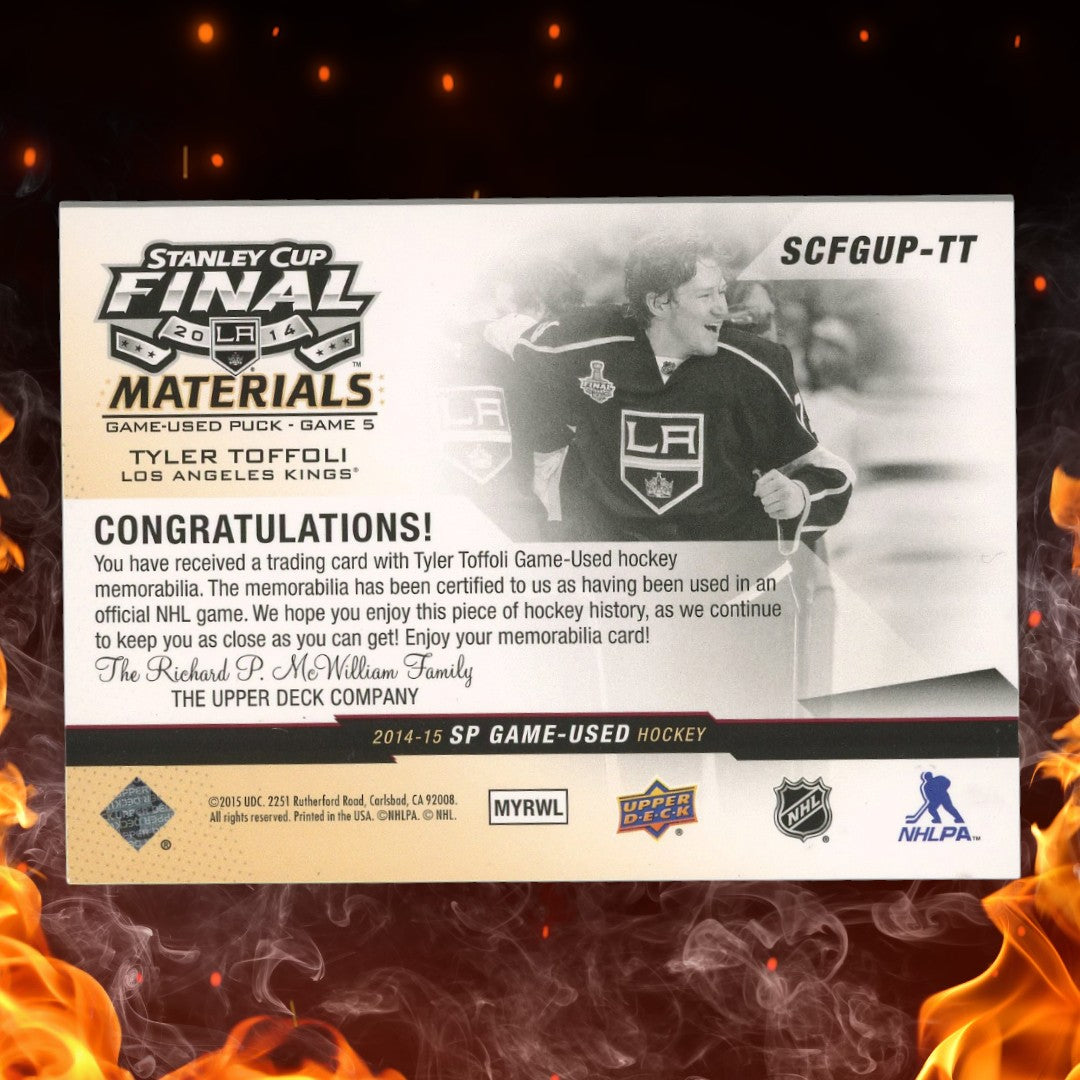 2014-15 UD SP Game-Used Hockey Tyler Toffoli Stanley Cup Finals Materials