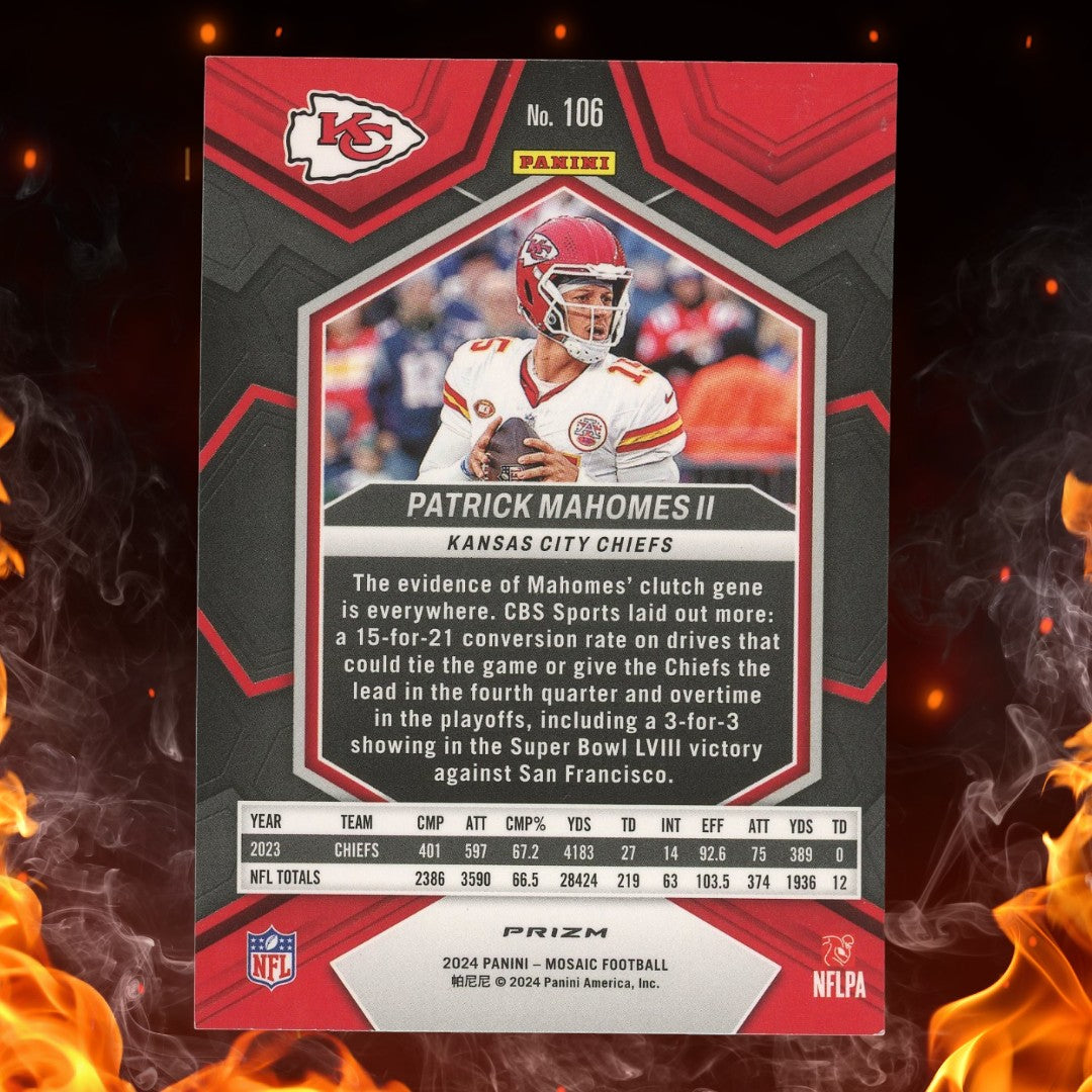 2024 Mosaic Patrick Mahomes II Red Sparkle #106