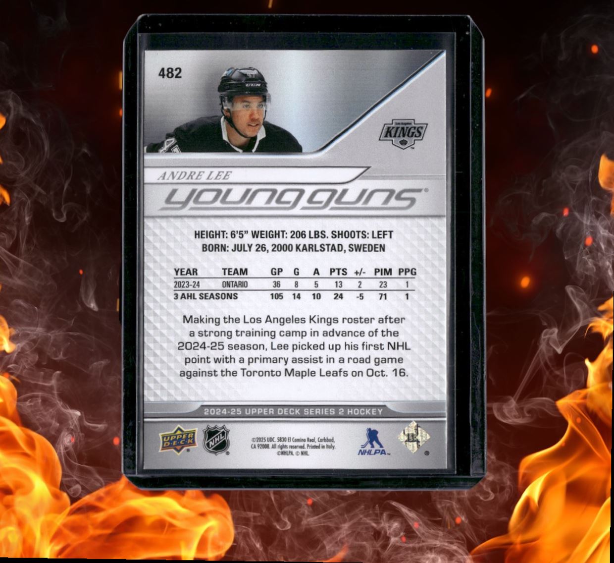 2024-25 Upper Deck Andre Lee Young Guns (E) Rookie #482