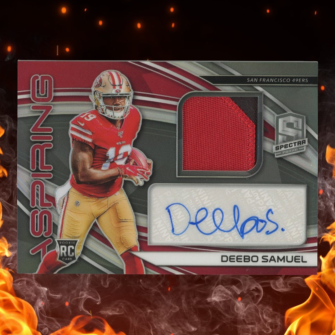 2019 Panini Spectra Deebo Samuel Rookie Patch Auto /199 #APA-9 Rookie