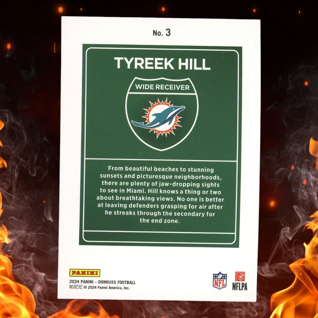 2024 Panini Donruss Tyreek Hill Downtown #3