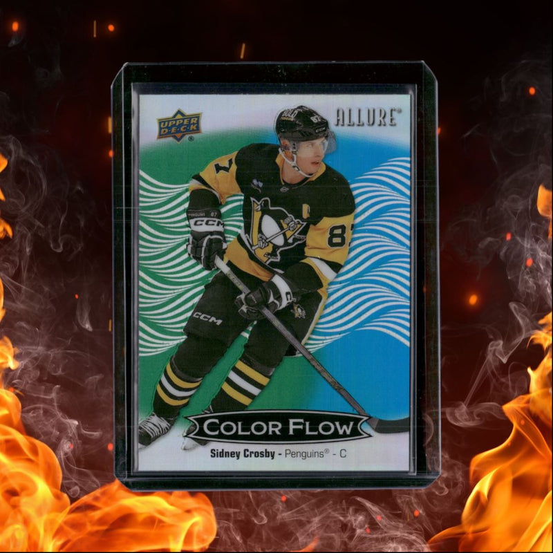 2024-25 Upper Deck Allure Sidney Crosby Color Flow Green Blue