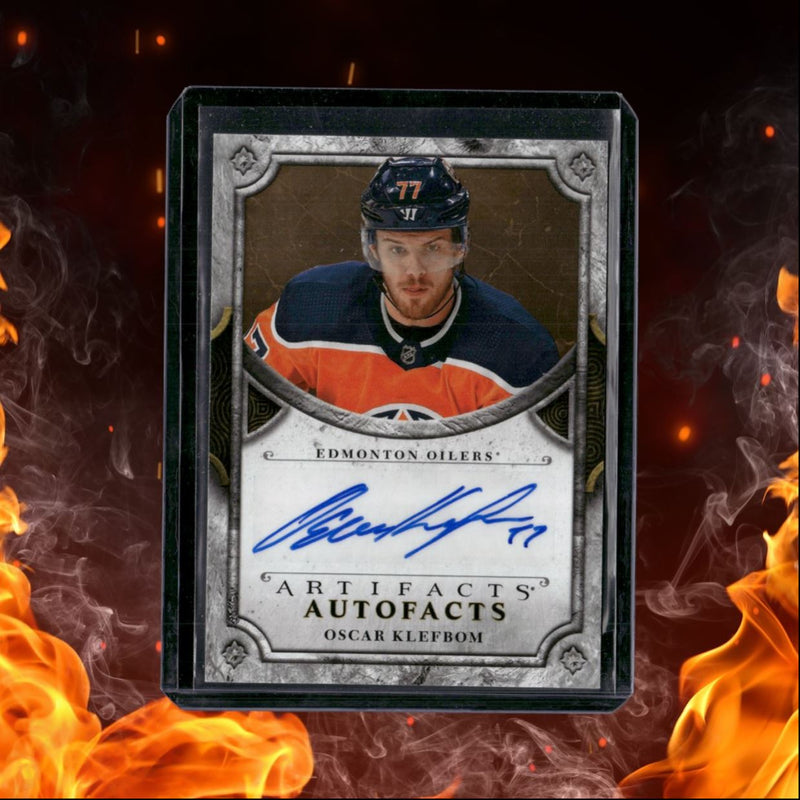 2018-19 Upper Deck Artifacts Oscar Klefbom Facts Auto