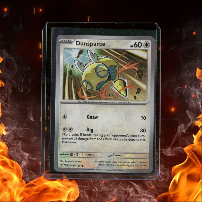 2025 Pokemon Prismatic Evolutions Dunsparce Master Ball Reverse Holo LP