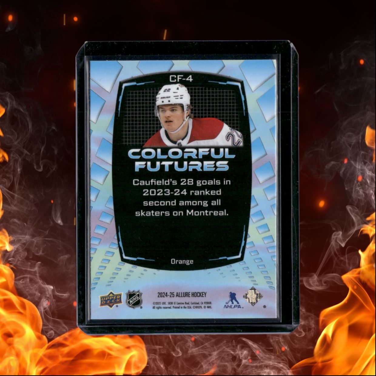 2024-25 Upper Deck Allure Cole Caufield Colorful Futures Orange #CF-4