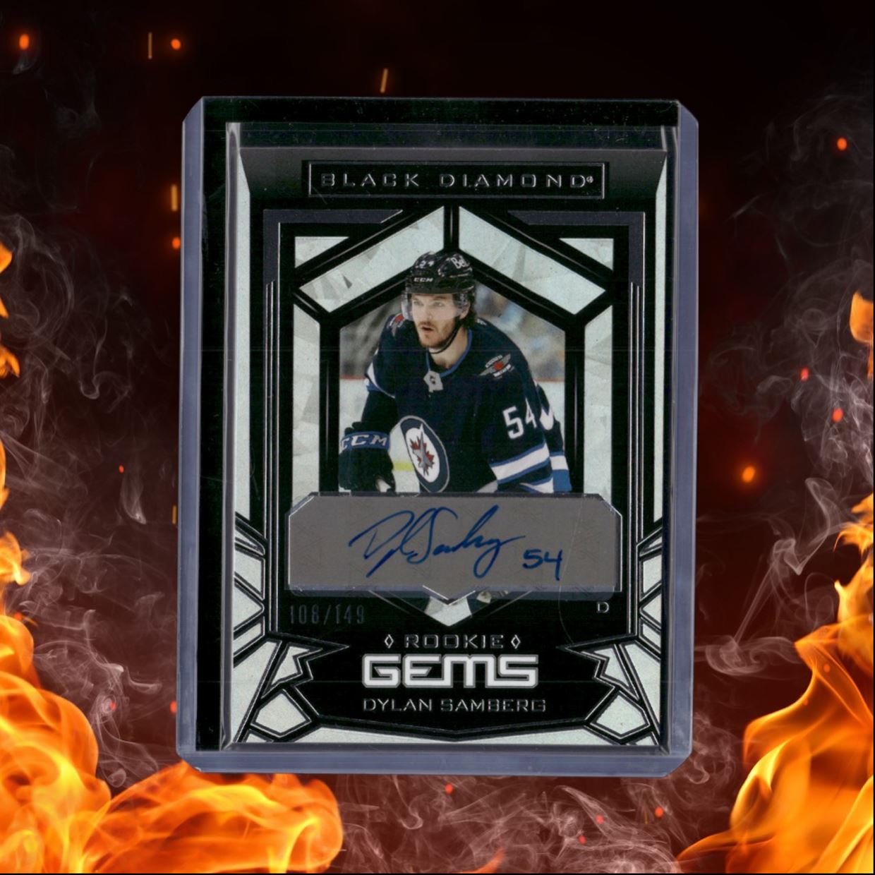 2022-23 Upper Deck Black Diamond Dylan Samberg Gems Rookie Auto 108/149 #RG-DS