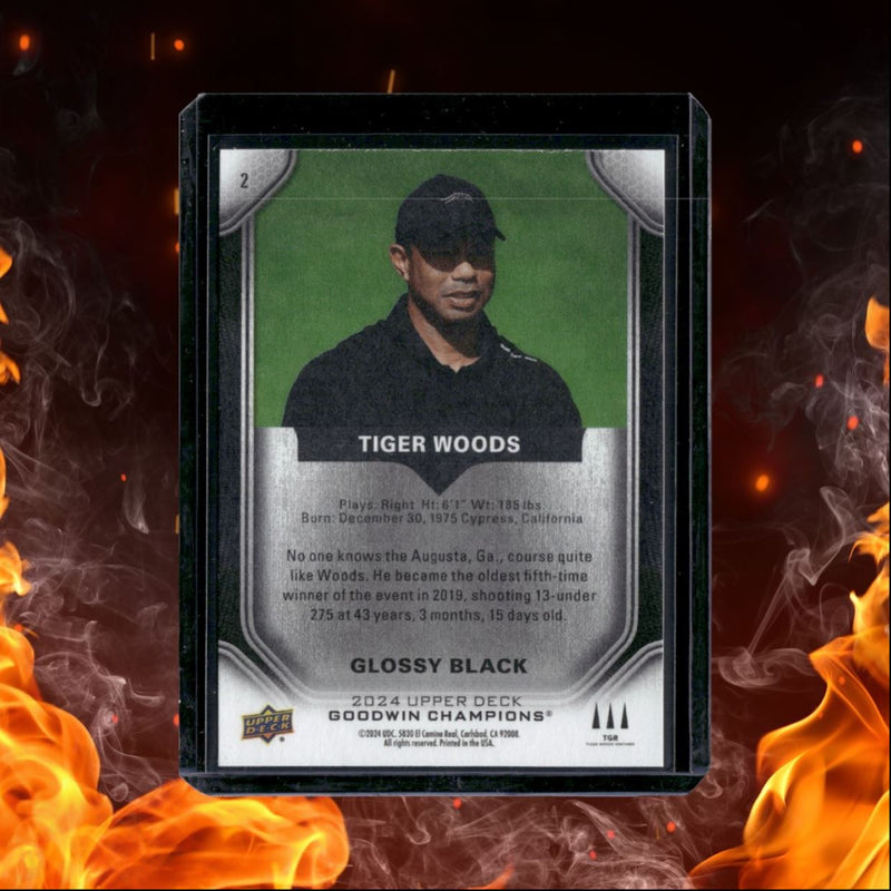 2024 Upper Deck Goodwin Champions Tiger Woods Glossy Black (A)