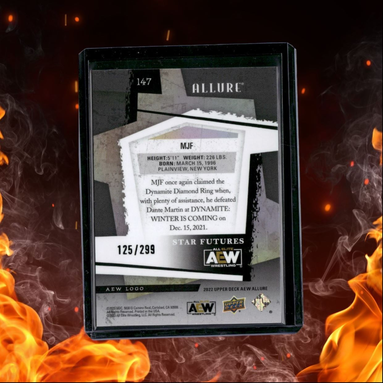 2022 Upper Deck Allure AEW MJF Star Futures AEW Logo 125/299 #147