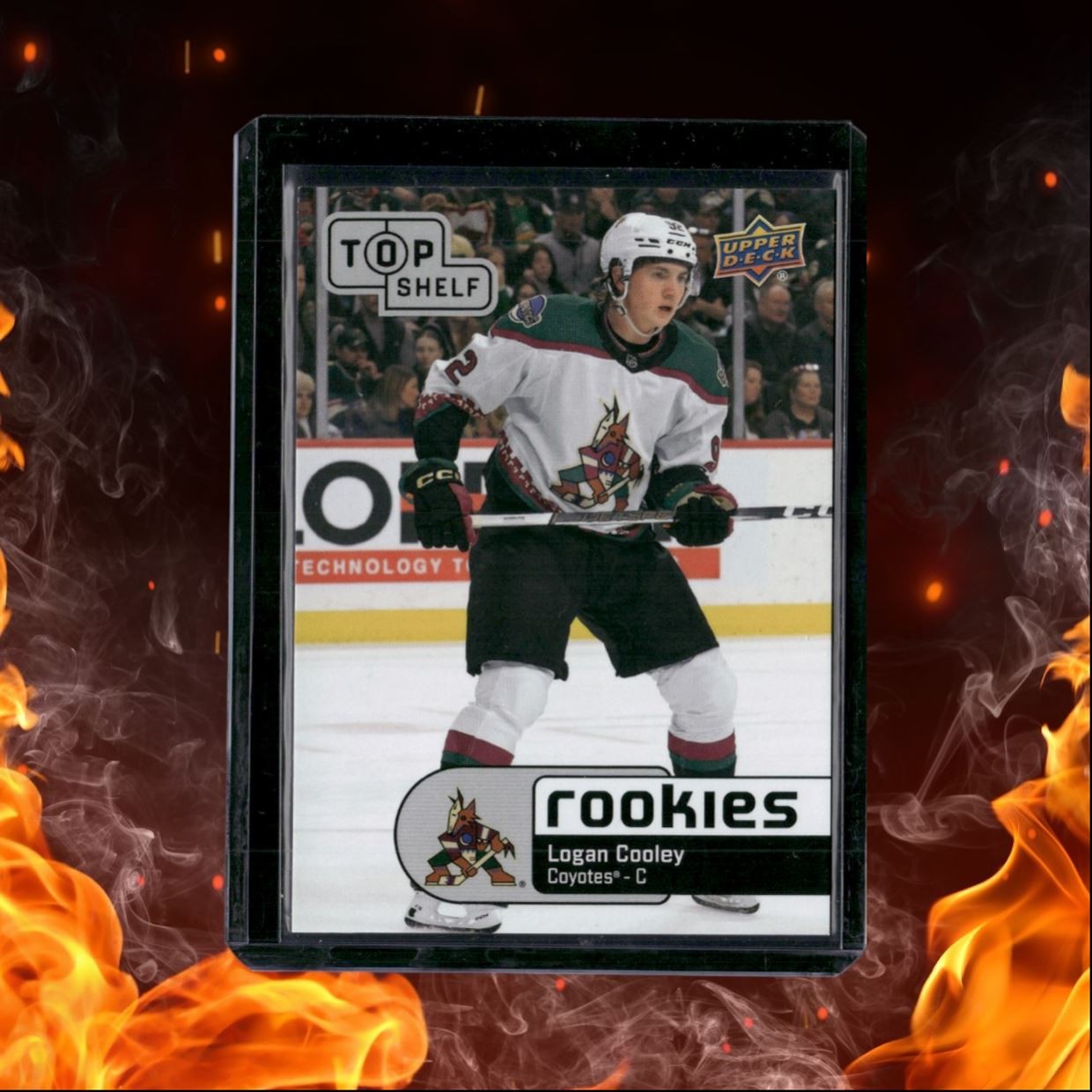 2024-25 Upper Deck The National Logan Cooley Top Shelf (E) Rookie #TS-5