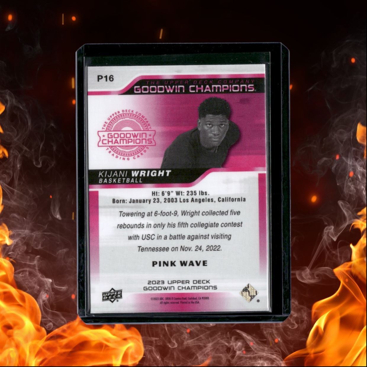 2023-24 Upper Deck Goodwin Champions Kijani Wright Pink Rookie #P16