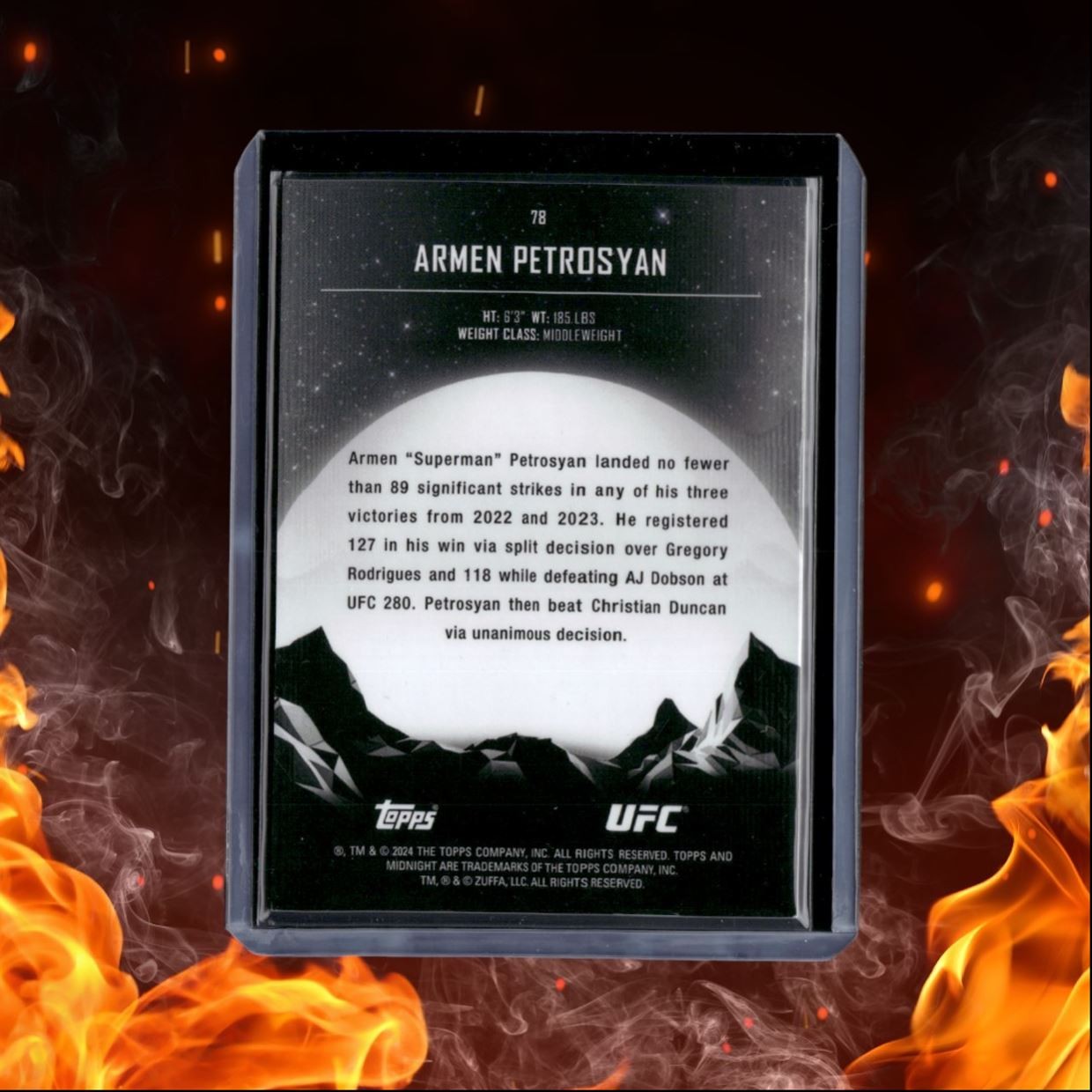 2024 Topps Midnight UFC Armen Petrosyan Morning 076/125 #78