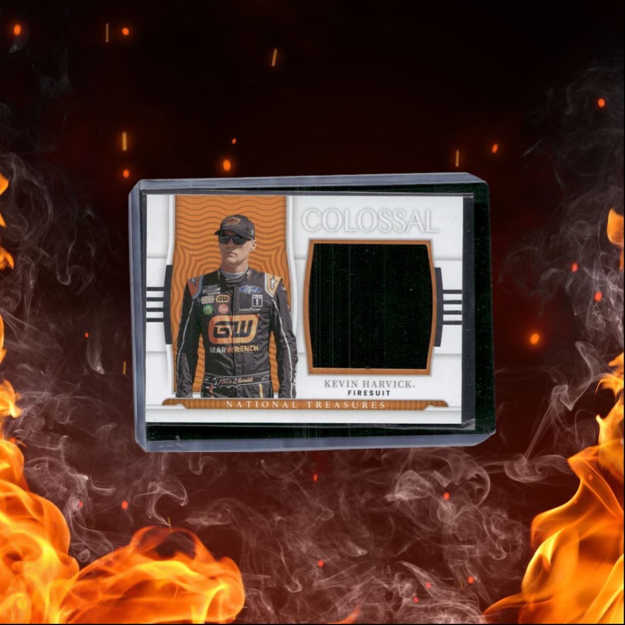 2022 Panini National Treasures Racing kevin harvick Colossal Relic Firesuit