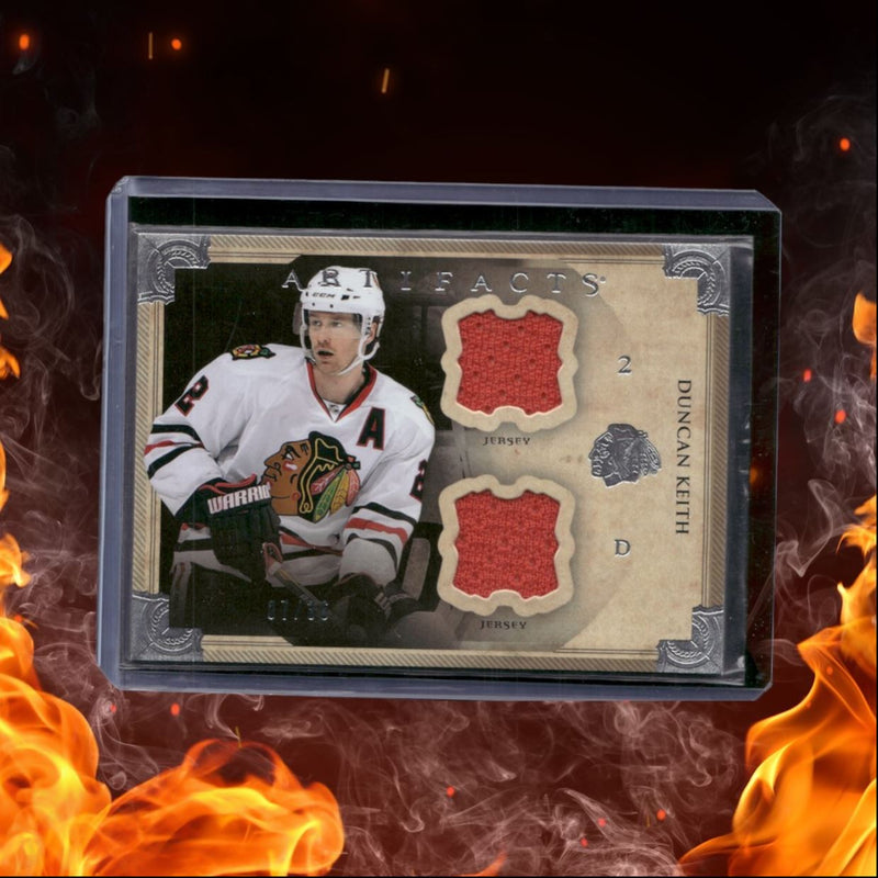2013-14 Upper Deck Artifacts Duncan Keith Dual Jersey Horizontal 07/36