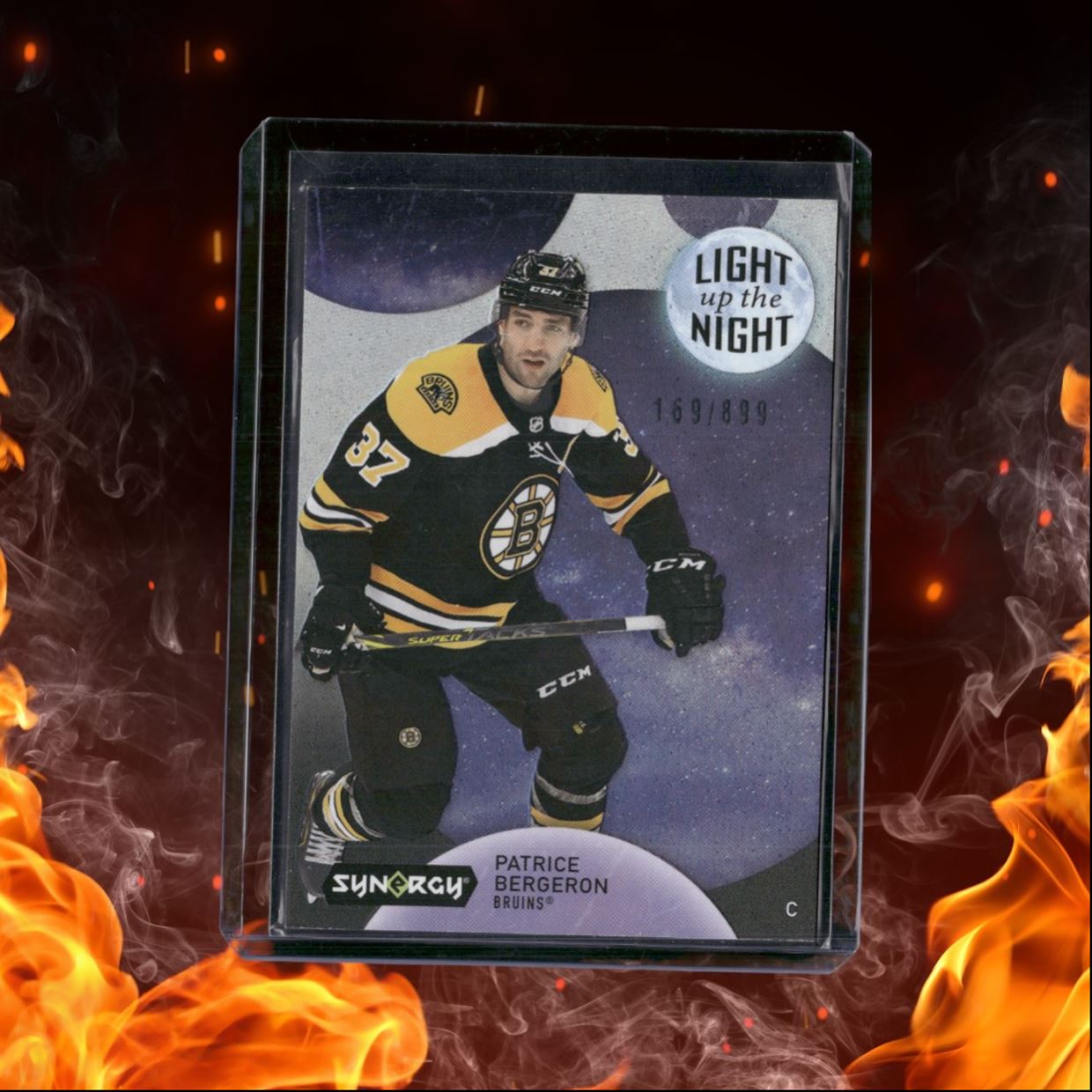 2022-23 Upper Deck Synergy Patrice Bergeron Light Up the Night 169/899 #LN-PB