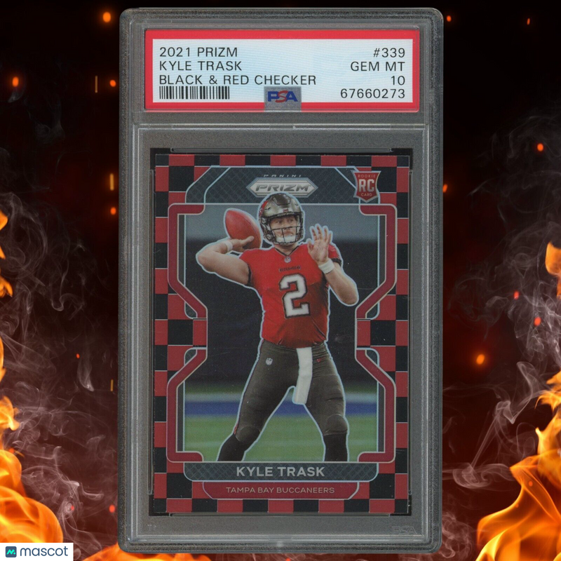 2021 Panini Prizm KYLE TRASK Rookie Black & Red Checker PSA 10