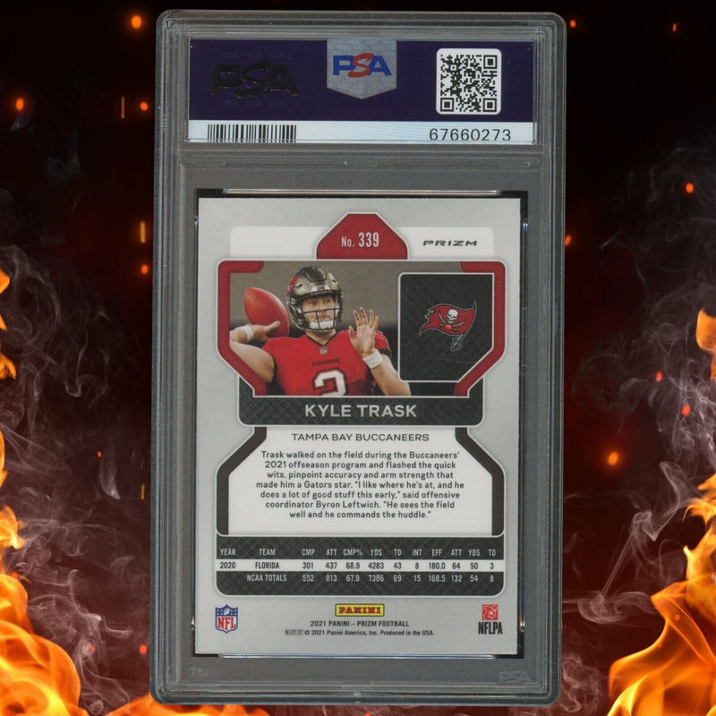 2021 Panini Prizm KYLE TRASK Rookie Black & Red Checker PSA 10