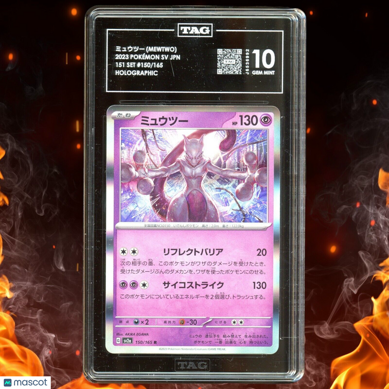 Pokemon Japanese 151 MEWTWO Holo 150/165 TAG 10