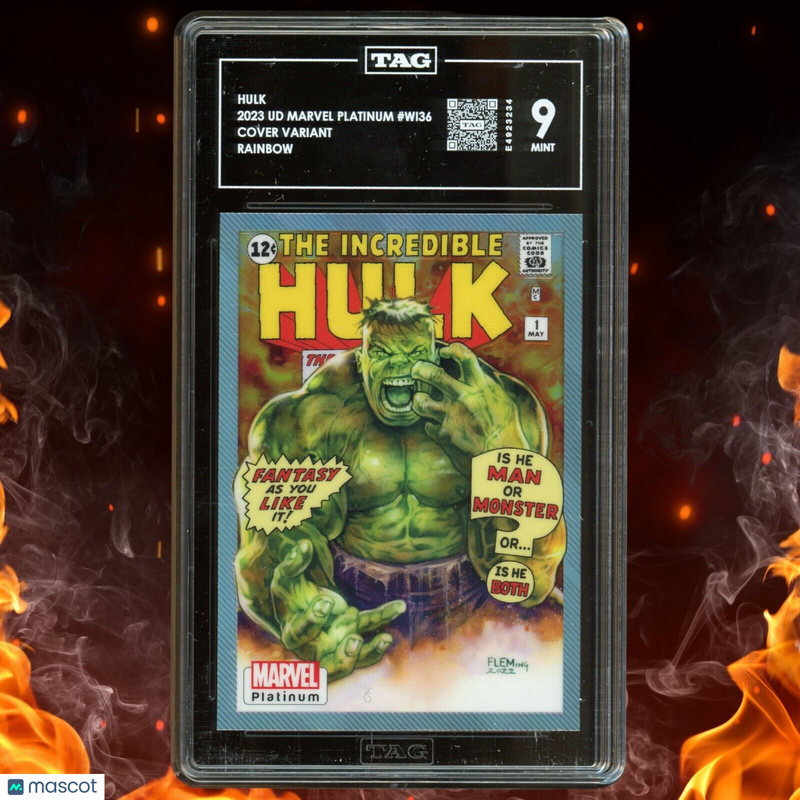 UD Marvel Platinum HULK Cover Variant Rainbow TAG 9