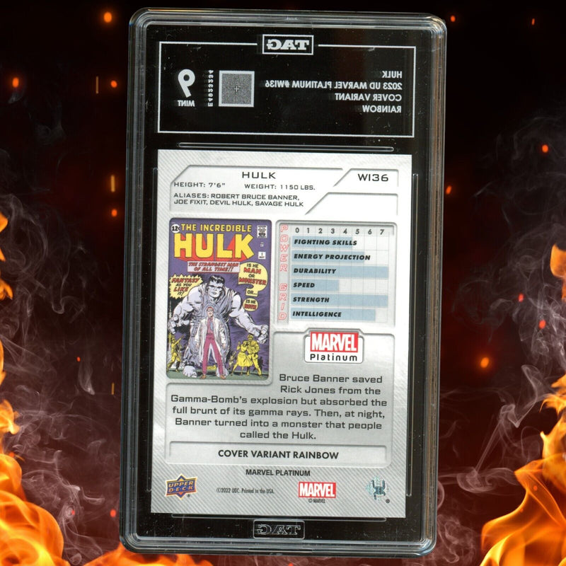 UD Marvel Platinum HULK Cover Variant Rainbow TAG 9