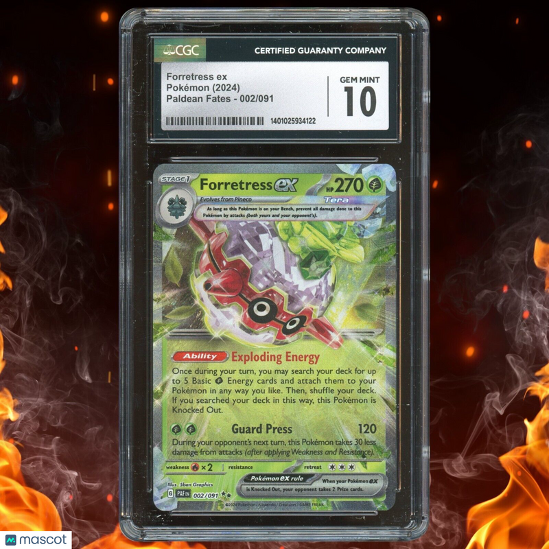 Pokemon Paldean Fates FORRETRESS EX 002/091 CGC 10