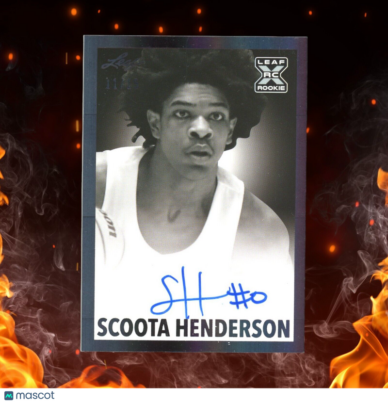 2021 Leaf Memories SCOOTA "SCOOT" HENDERSON Rookie Auto /15 1960 Black