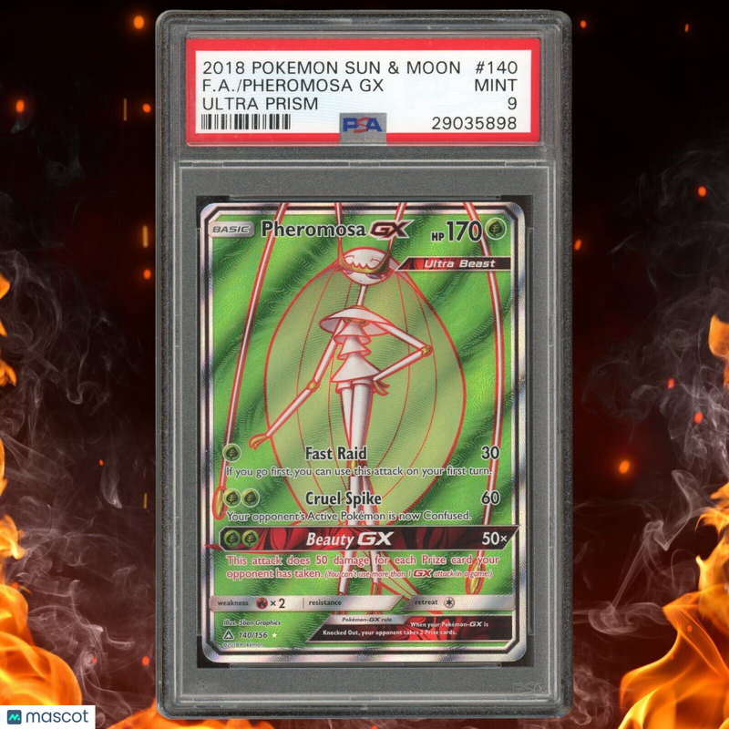 Pokemon Ultra Prism PHEROMOSA GX Full Art Ultra Beast 140/156 PSA 9