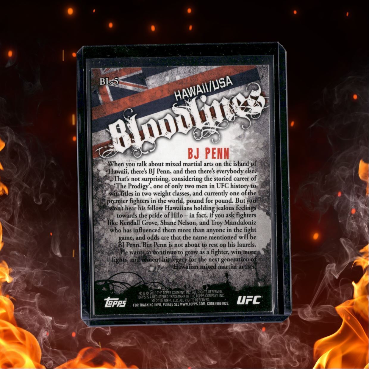2010 Topps UFC BJ Penn Bloodlines #BL-5
